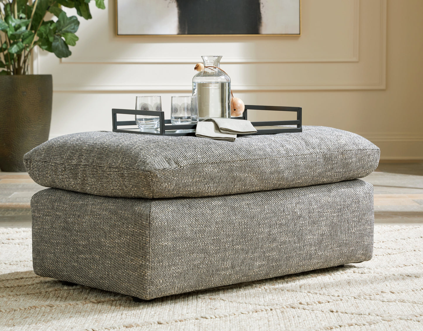 Dramatic Oversized Chair and Ottoman