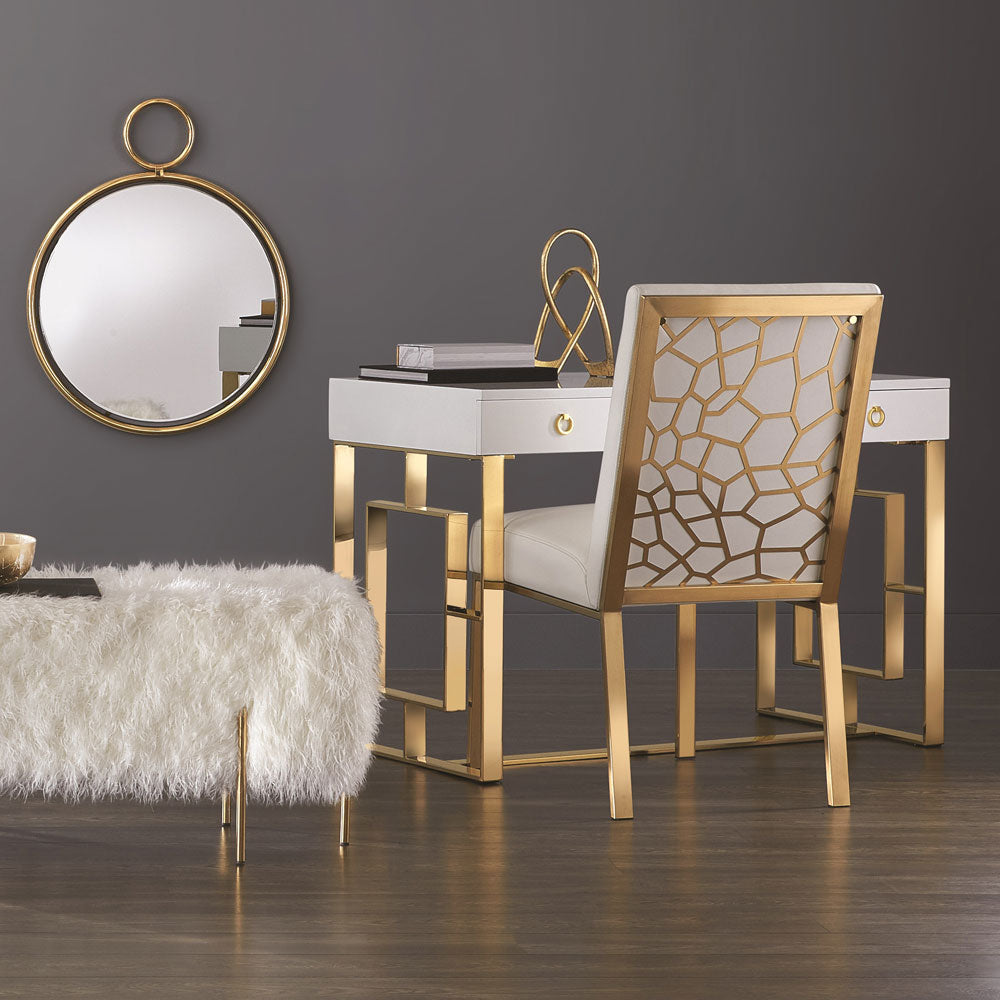 Wellington White Gold Dining Chair