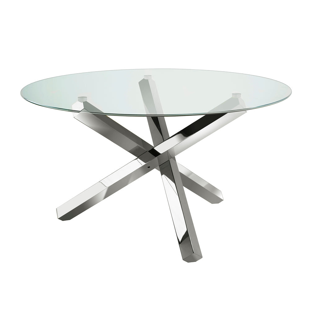 Helen Silver Steel Dining Table