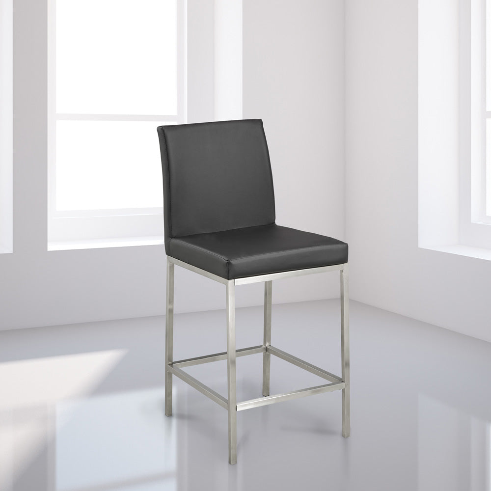 Havana Black Leatherette Counter Chair