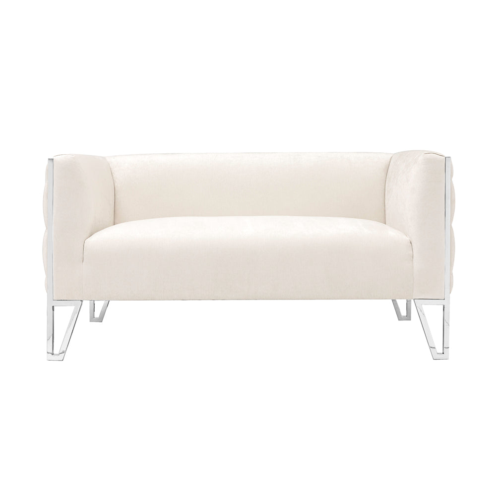 Vermont Ivory Fabric Loveseat