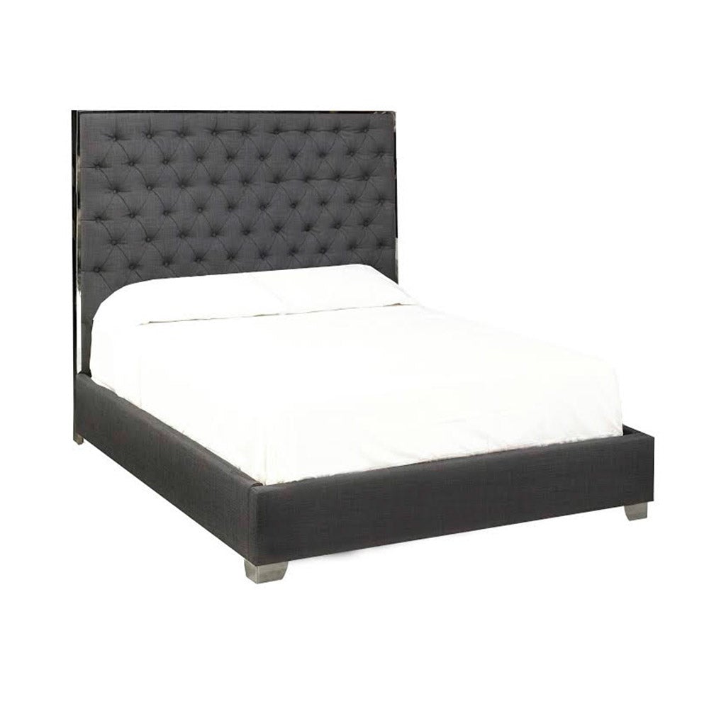 Kroma Grey Fabric Queen Bed