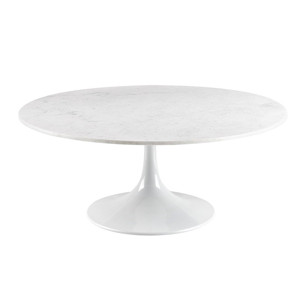 Kyros Marble Coffee Table: White
