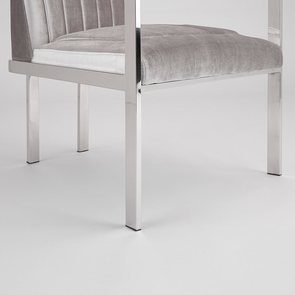 Sullivan Grey Velvet Chair