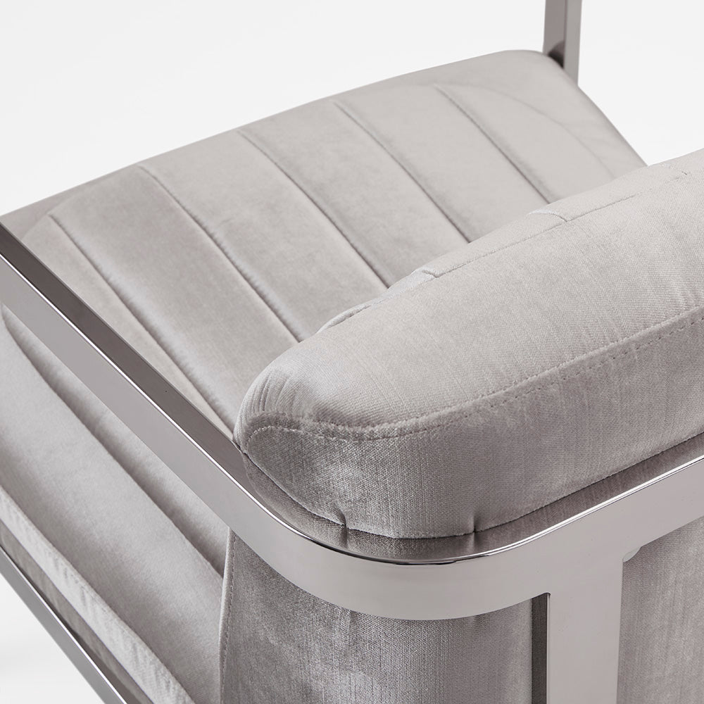 Sullivan Grey Velvet Chair