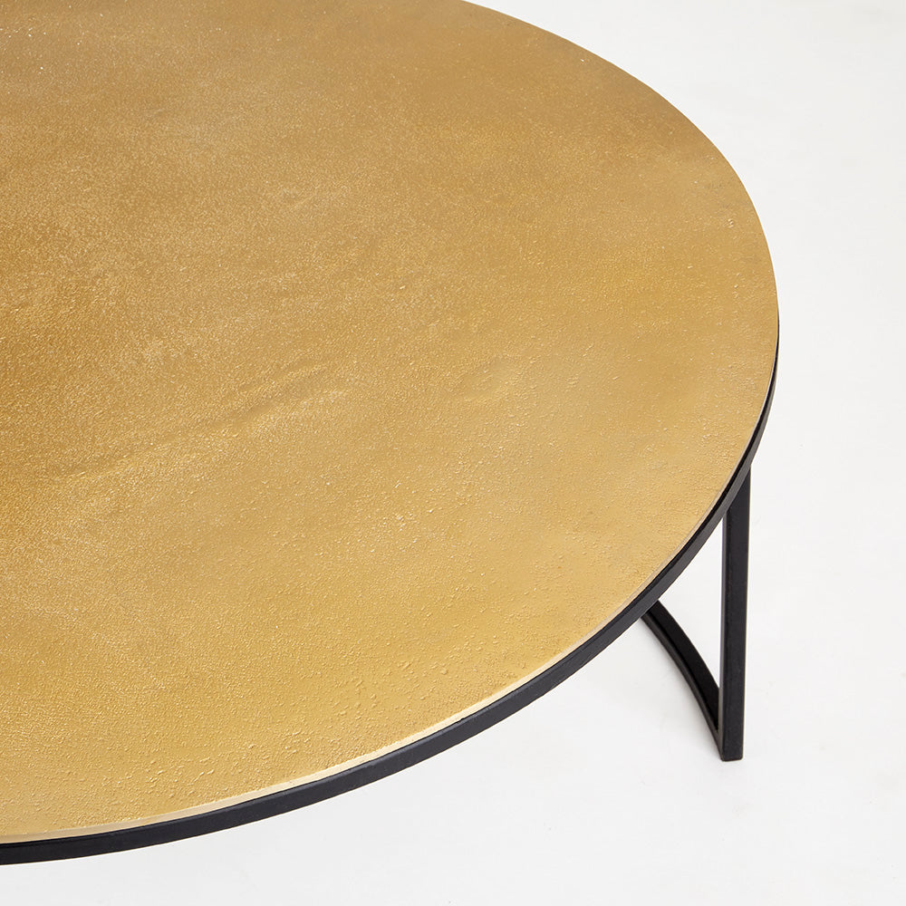 Iron Round Coffee Tables: Gold