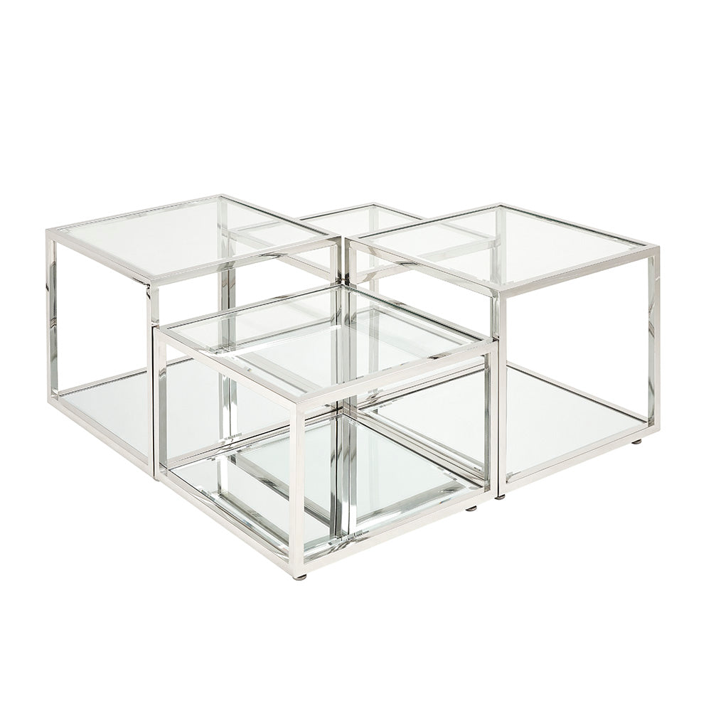 Multi-Level Coffee Table: Silver