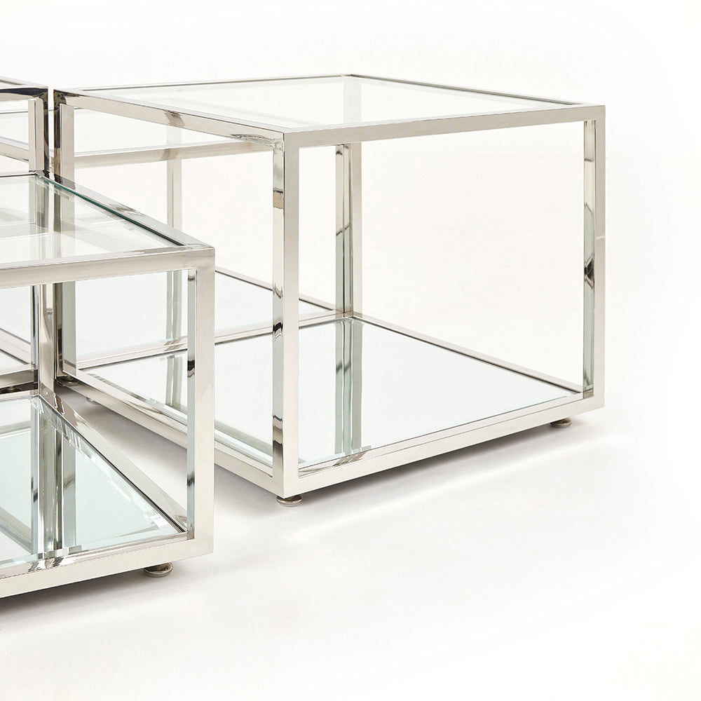 Multi-Level Coffee Table: Silver