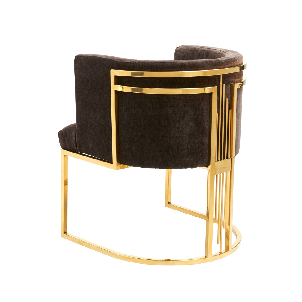 Theo Chair: Java Chocolate Fabric