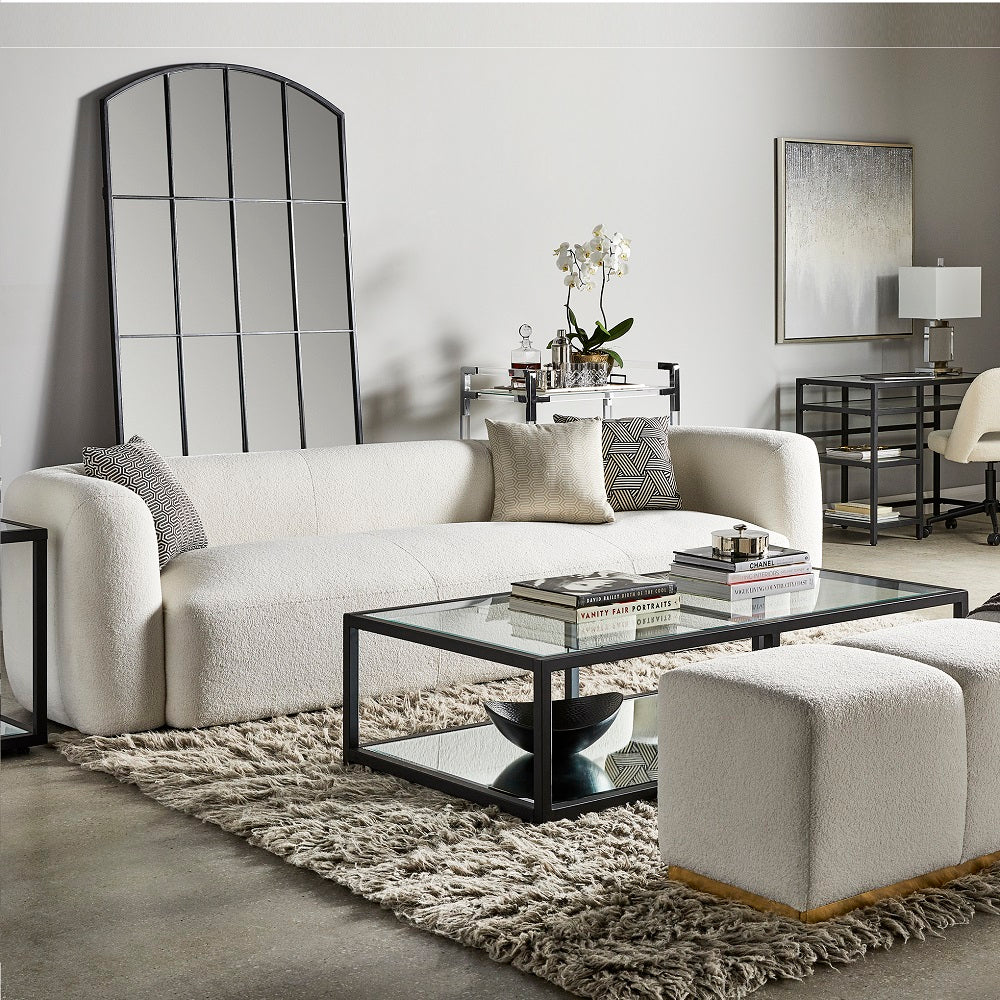 Caspian Rectangular Coffee Table: Black