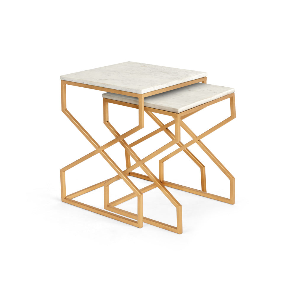 Herbert Gold Nesting End Tables (Set of 2)