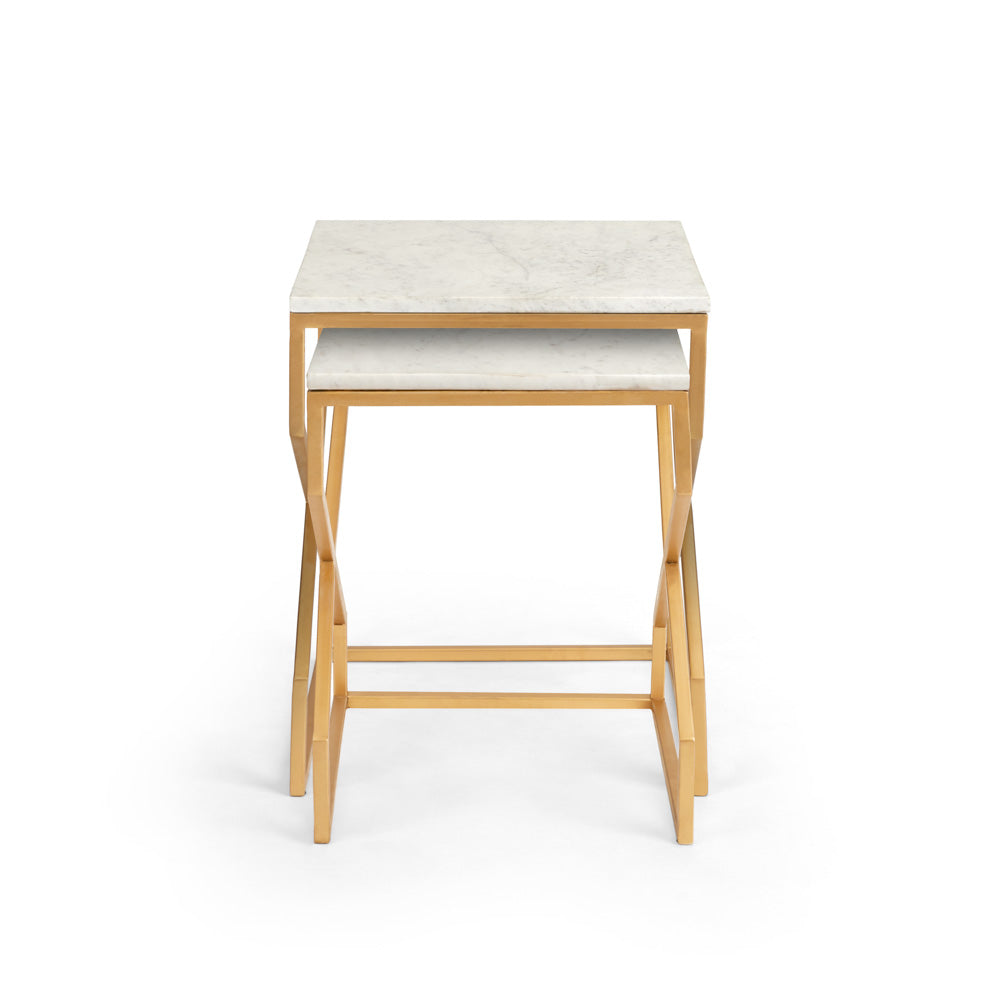 Herbert Gold Nesting End Tables (Set of 2)