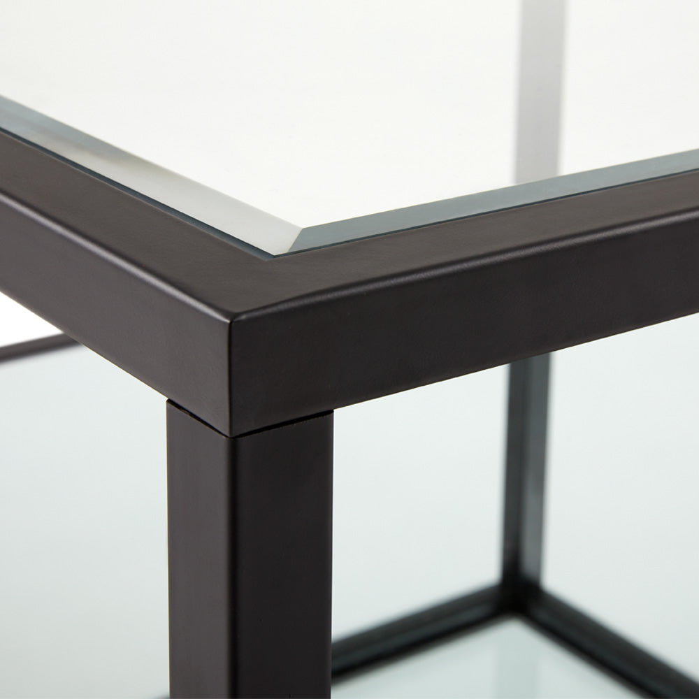 Caspian Square Coffee Table: Condo Size Black