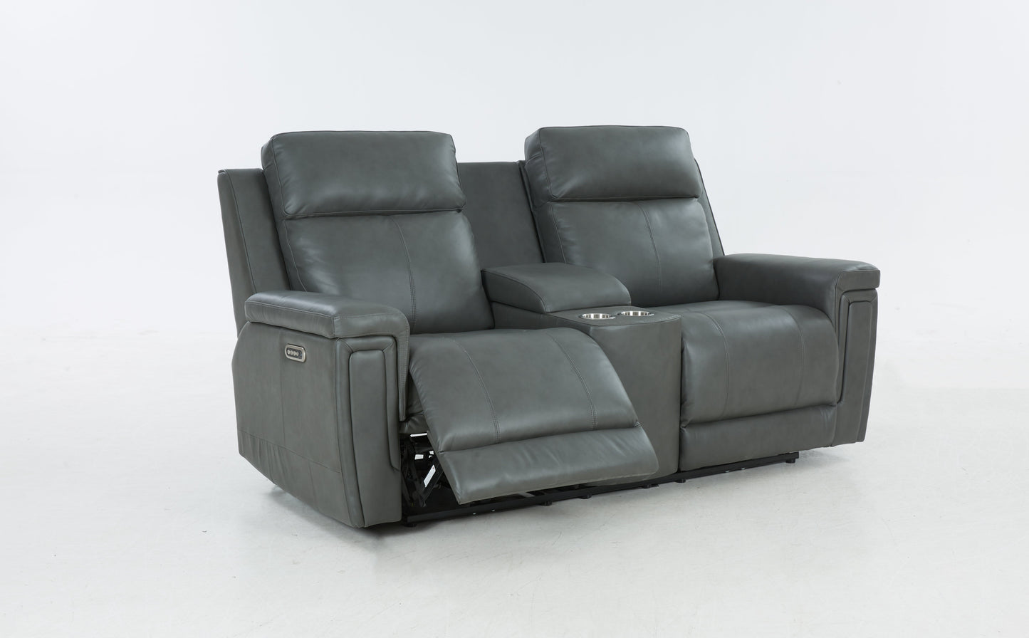 Masher Power Reclining Loveseat with Console and Lumbar