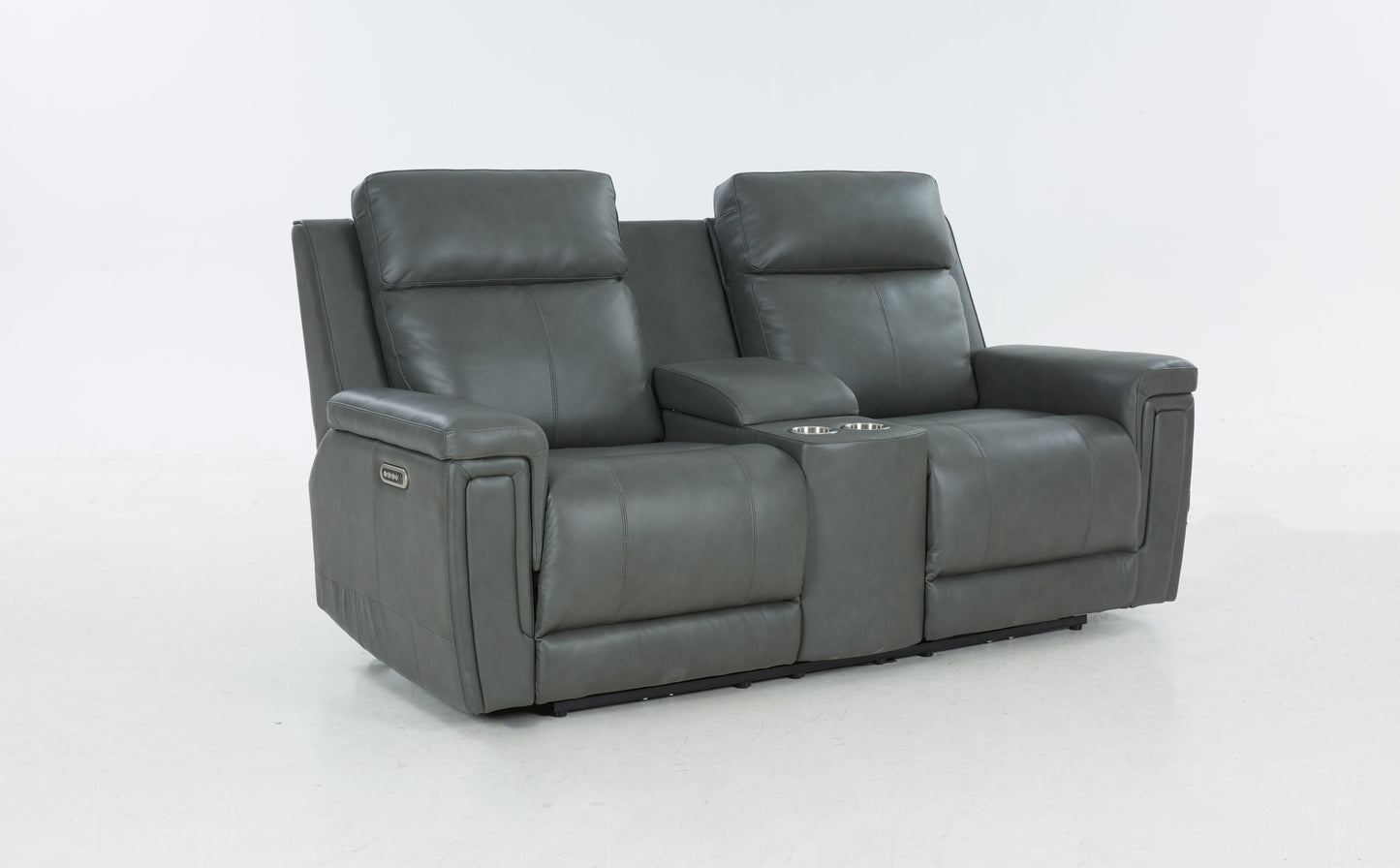 Masher Power Reclining Loveseat with Console and Lumbar