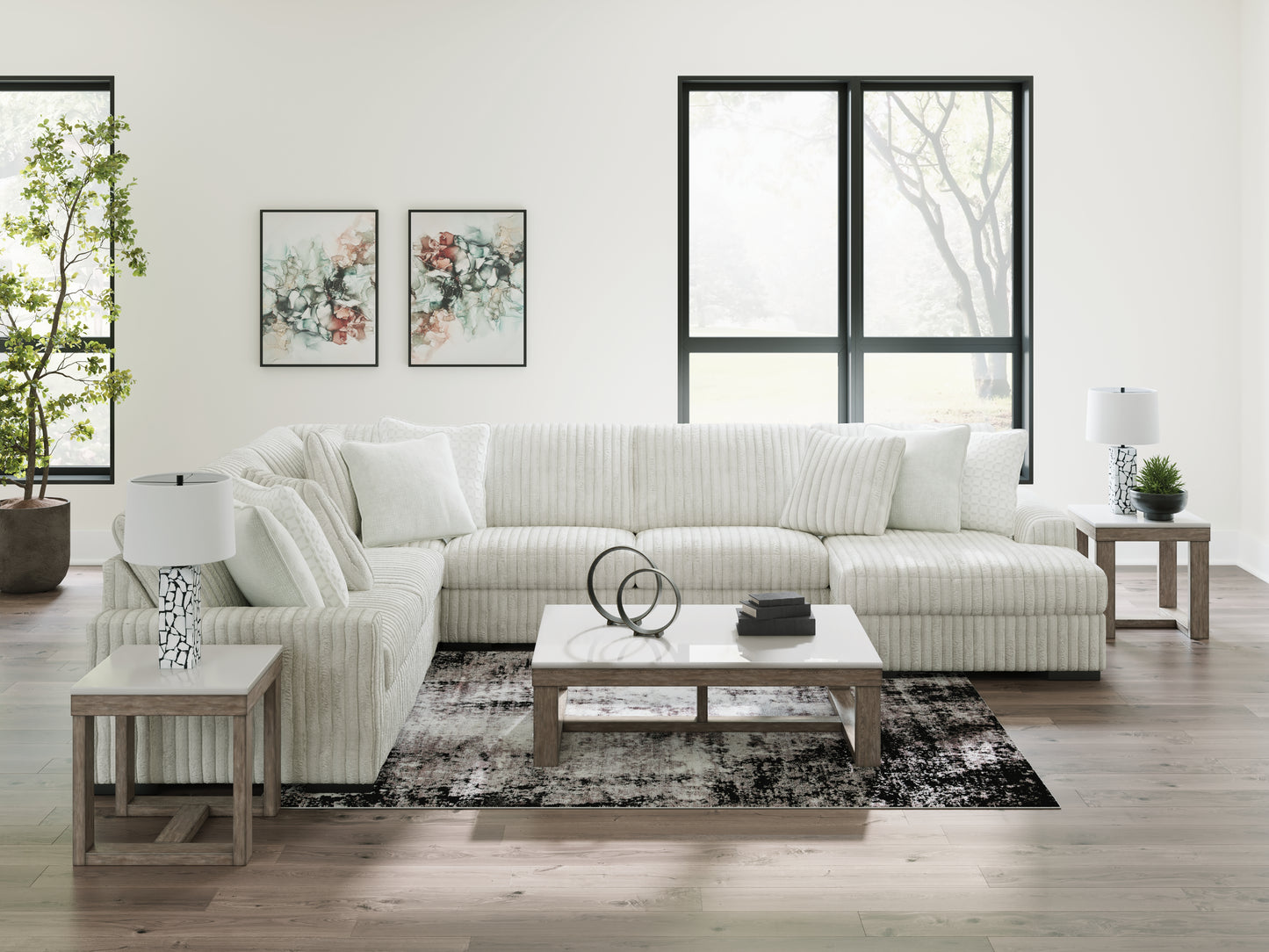 Stupendous 5-Piece Sectional with Chaise