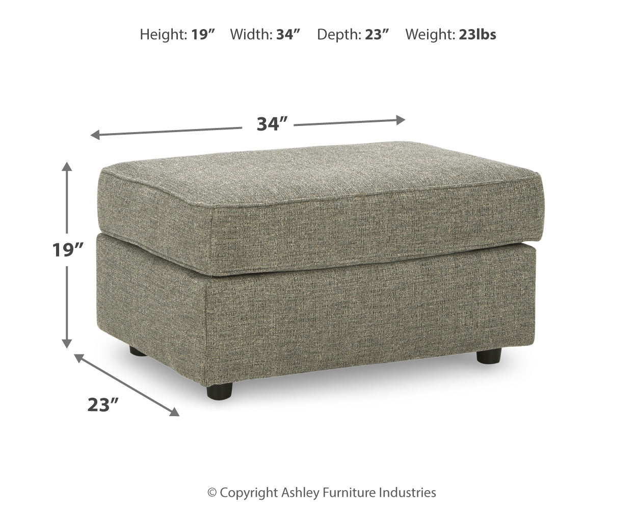 Cascilla Sofa Chaise and Ottoman