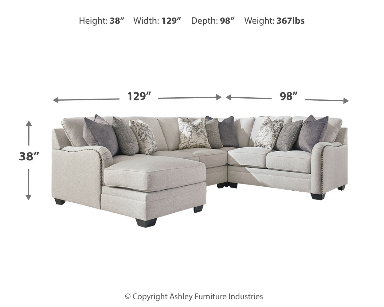 Dellara 4-Piece Sectional with Chaise