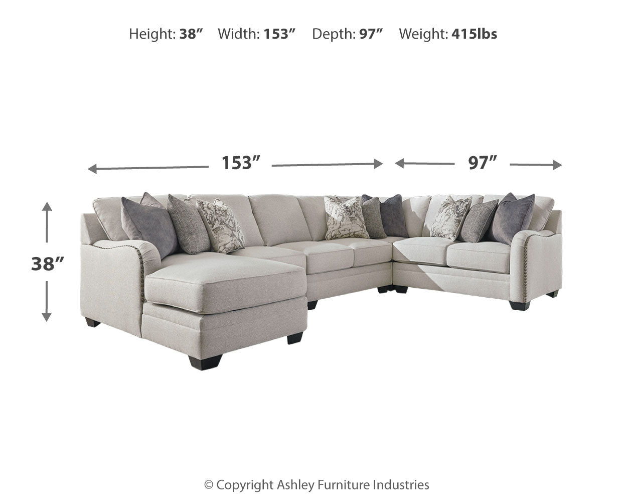 Dellara 5-Piece Sectional with Chaise
