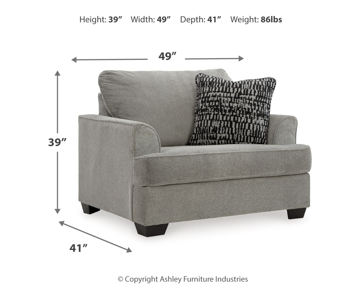 Deakin Oversized Chair and Ottoman