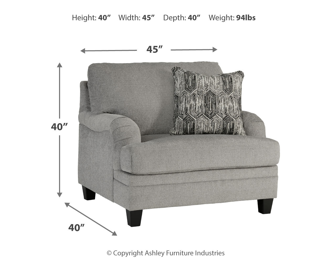 Davinca Oversized Chair and Ottoman