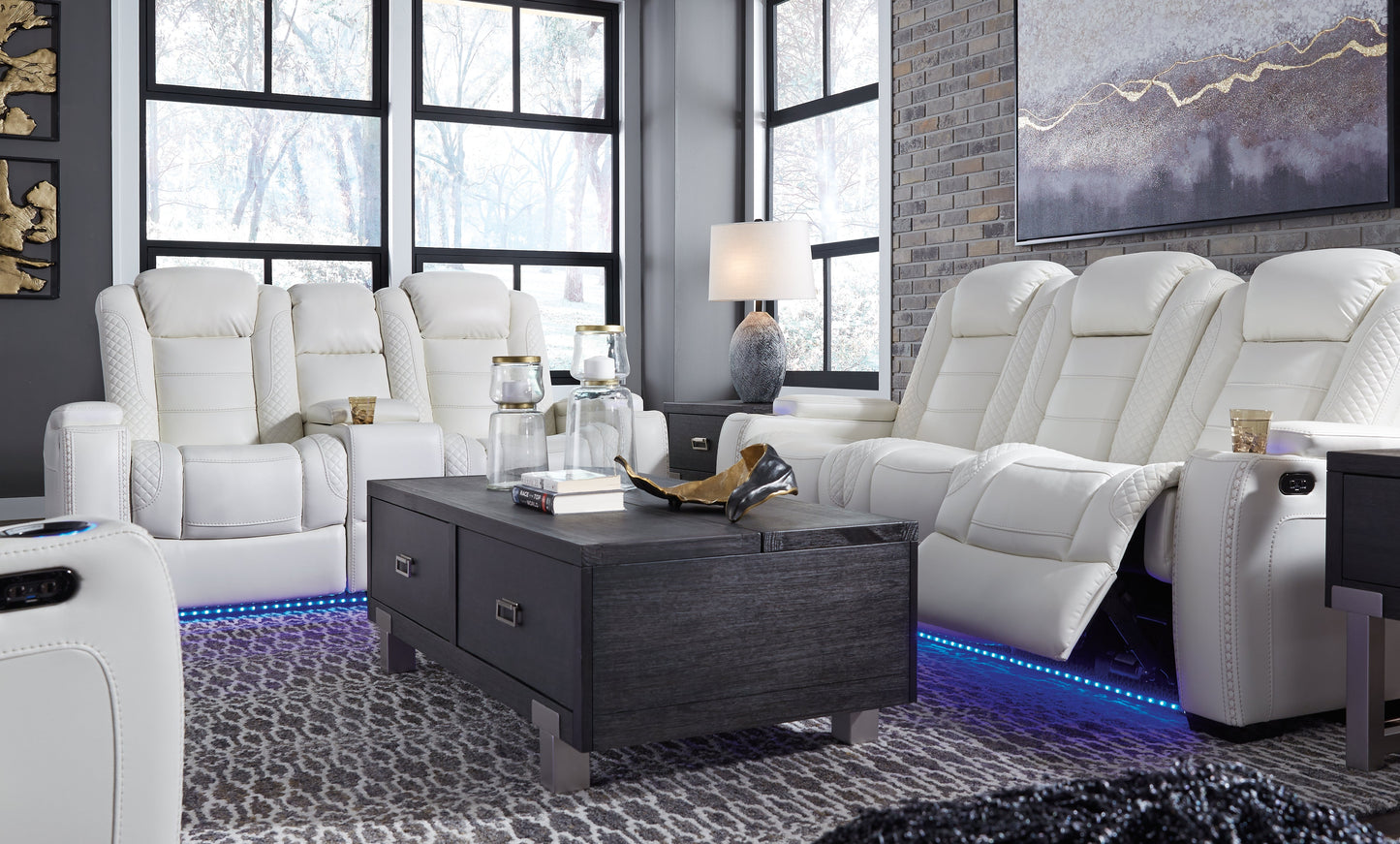 Party Time Power Reclining Sofa and Loveseat with Power Recliner