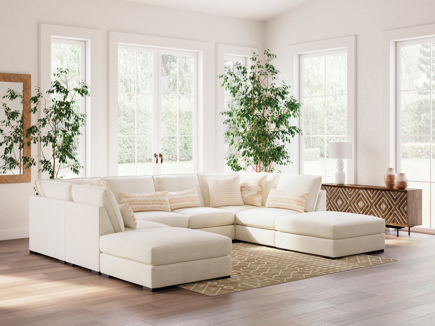 Donelson Creek 6-Piece Sectional and Ottoman