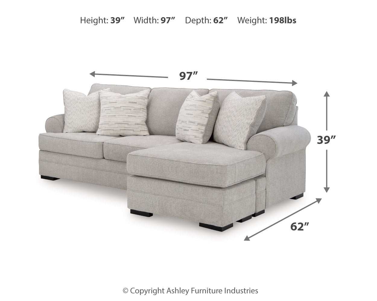 Eastonbridge Sofa Chaise and Oversized Chair