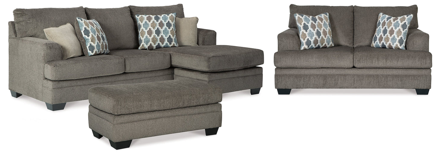 Dorsten Sofa Chaise, Loveseat, and Ottoman