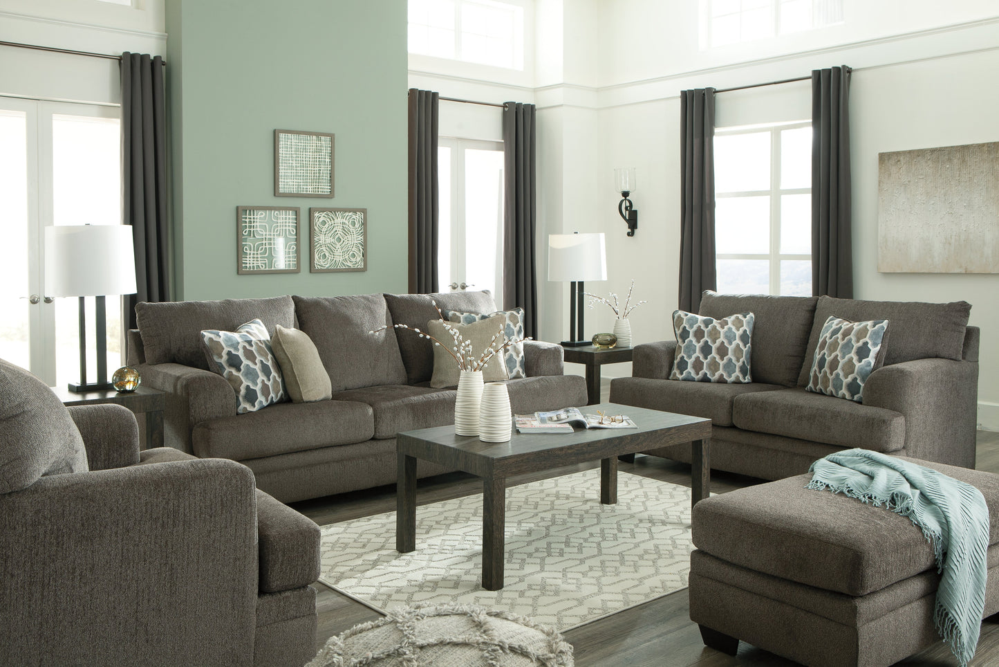 Dorsten Sofa, Loveseat, Oversized Chair and Ottoman
