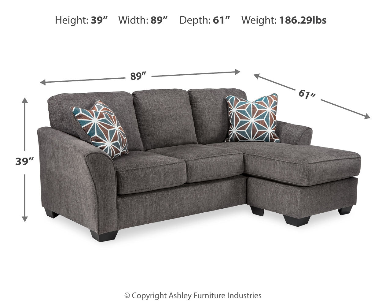 Brise Sofa Chaise, Occasional Tables and Lamps