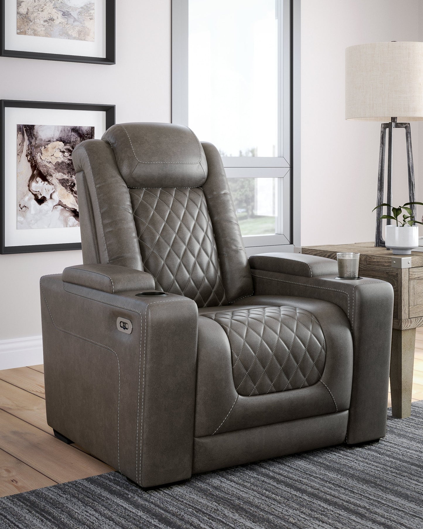 HyllMont Power Reclining Sofa and Power Recliner