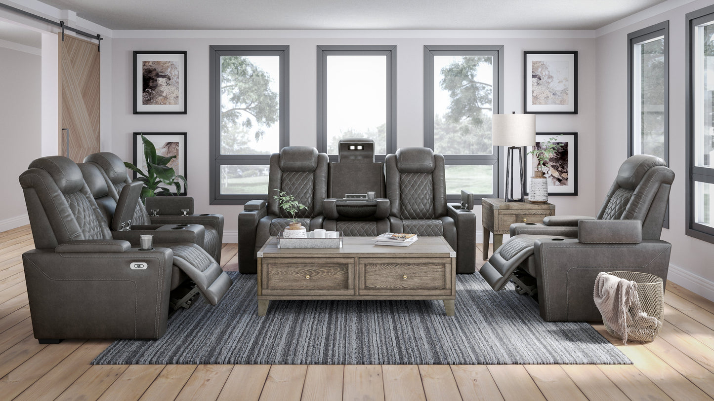 HyllMont Power Reclining Sofa and Power Recliner