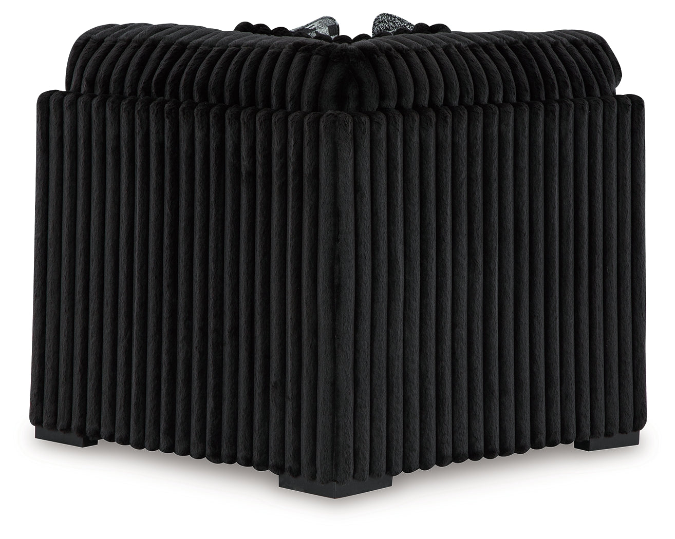 Midnight-Madness 3-Piece Sectional and Oversized Ottoman