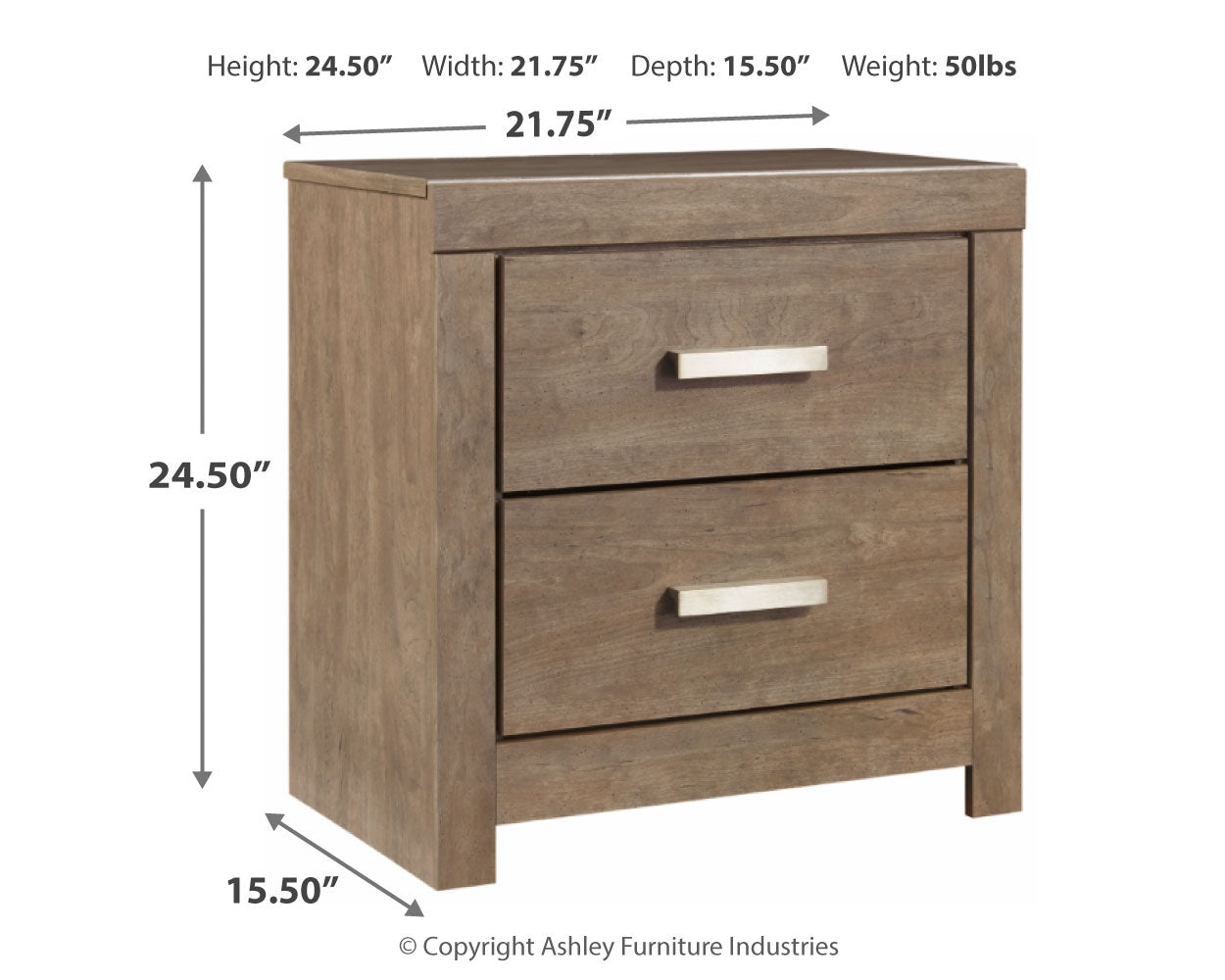 Culverbach Full Panel Bed with Chest of Drawers and Nightstand