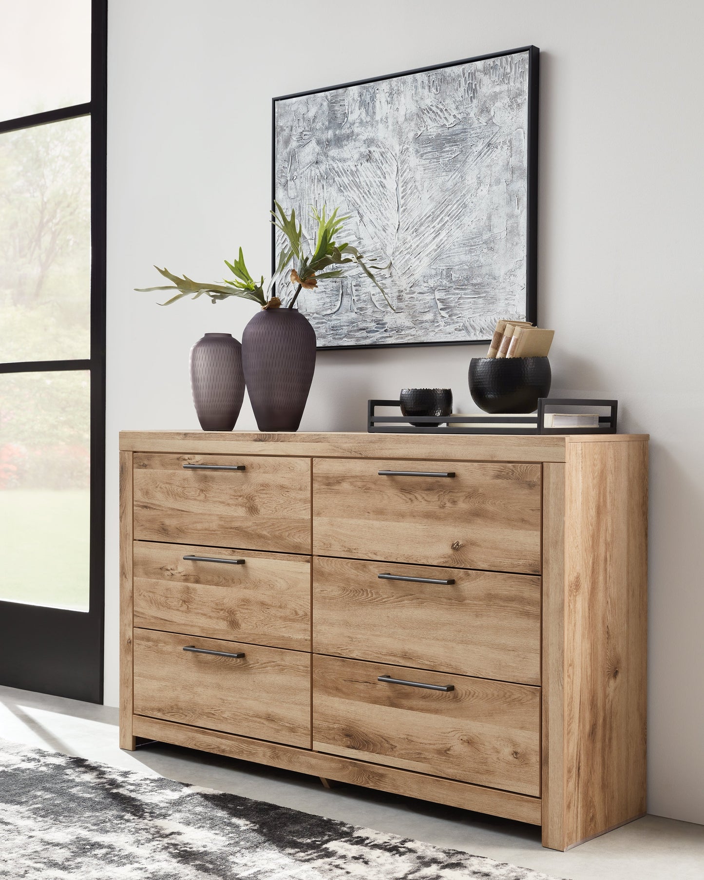 Hyanna King Panel Storage Bed, Dresser and 2 Nightstands
