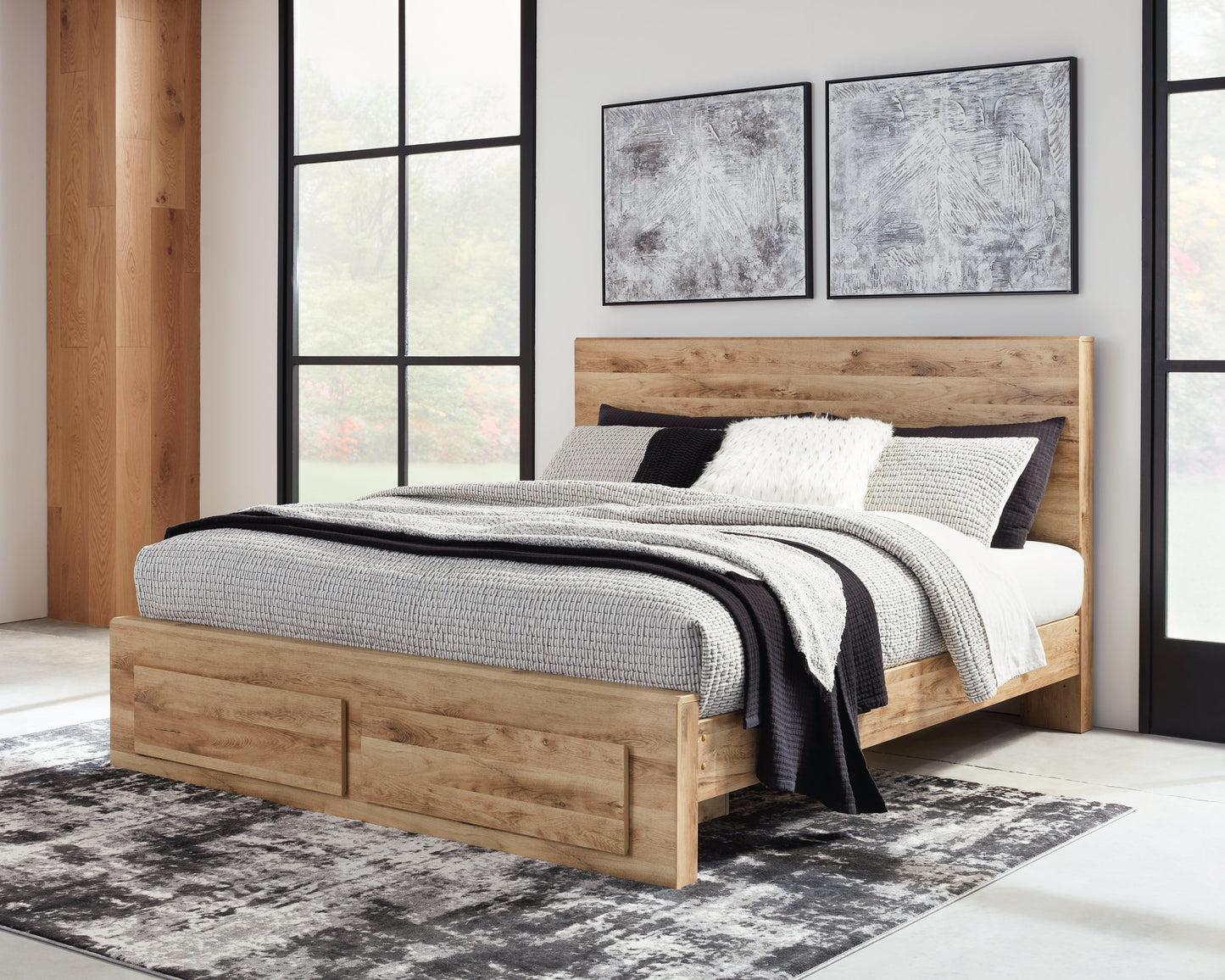 Hyanna King Panel Storage Bed, Dresser and 2 Nightstands