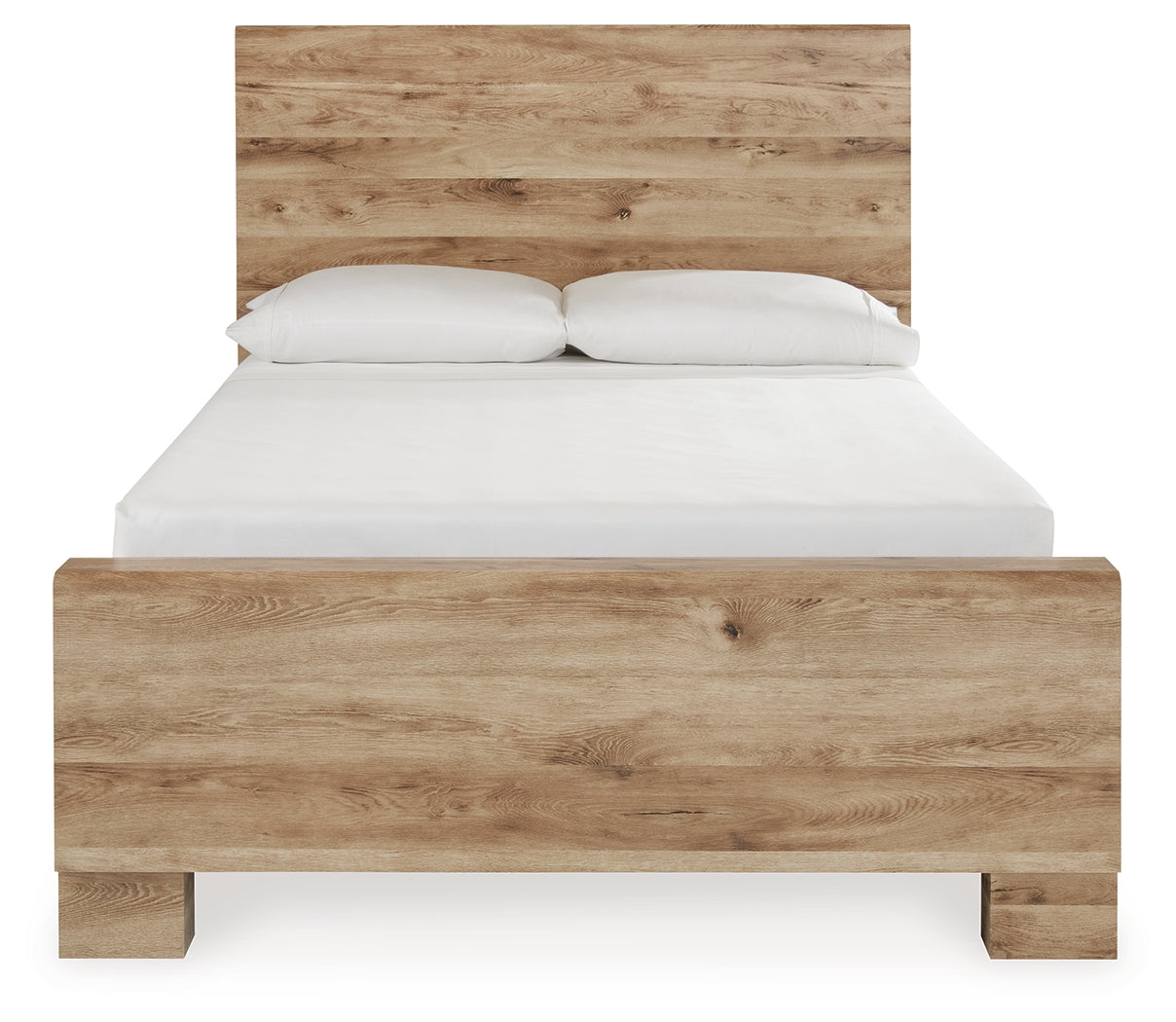 Hyanna Full Panel Bed with 2 Side Storage, Dresser and Mirror