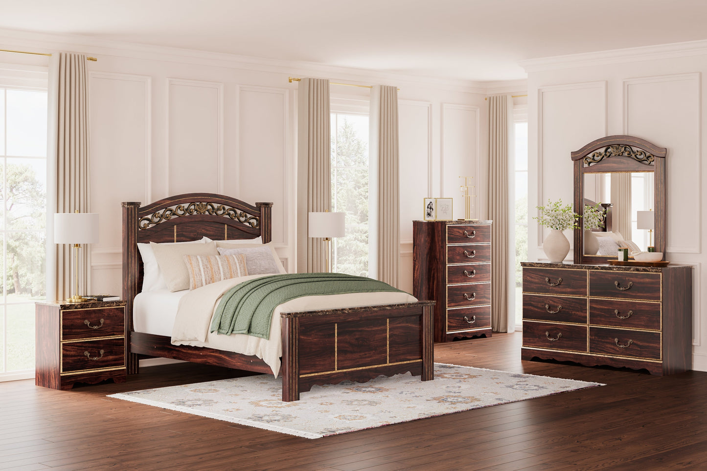 Glosmount Queen Poster Bed