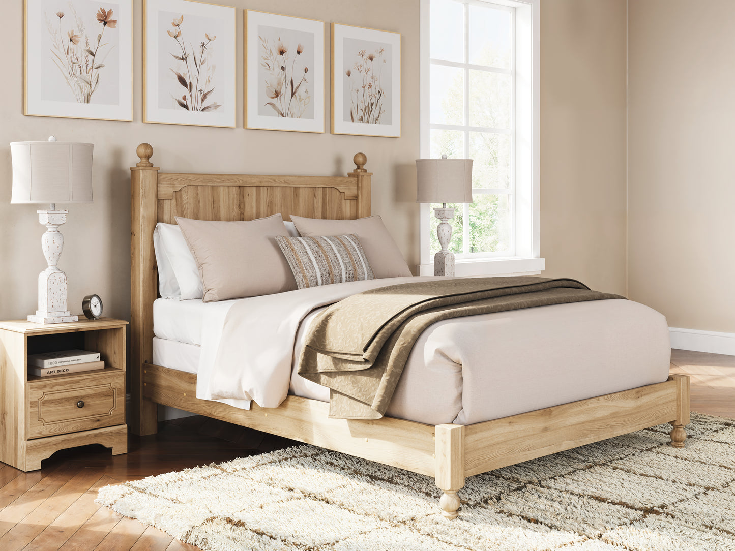 Aleaport Queen Panel Bed, Dresser, Mirror and Nightstand
