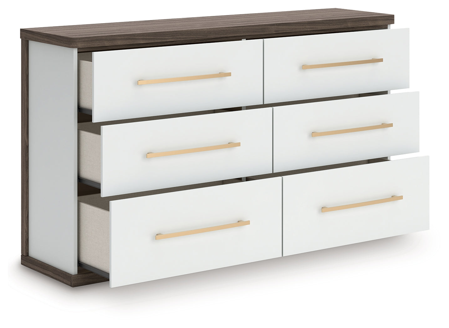 Kendanport King Upholstered Bed, Dresser and Nightstand