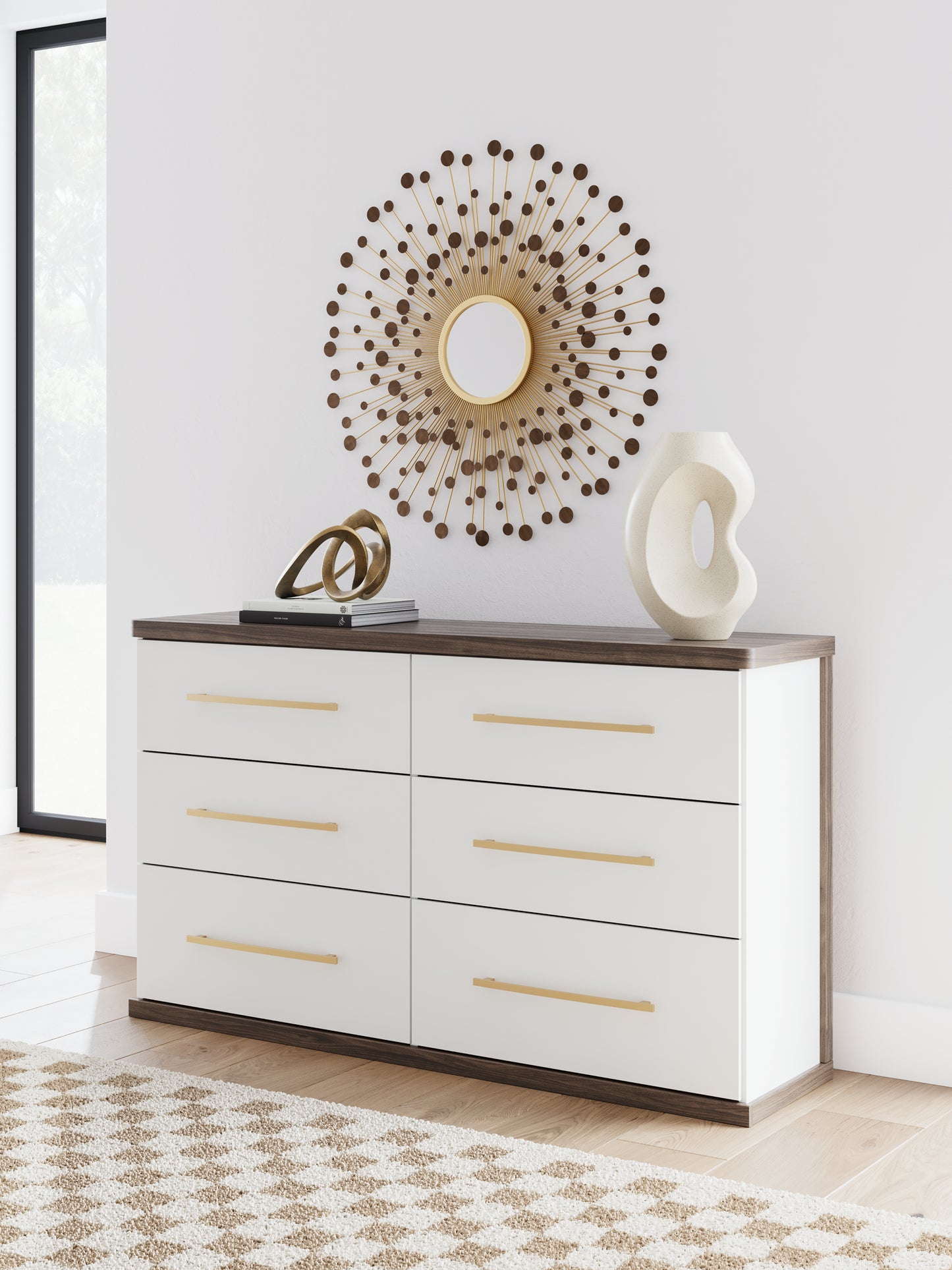 Kendanport King Upholstered Bed, Dresser and Nightstand