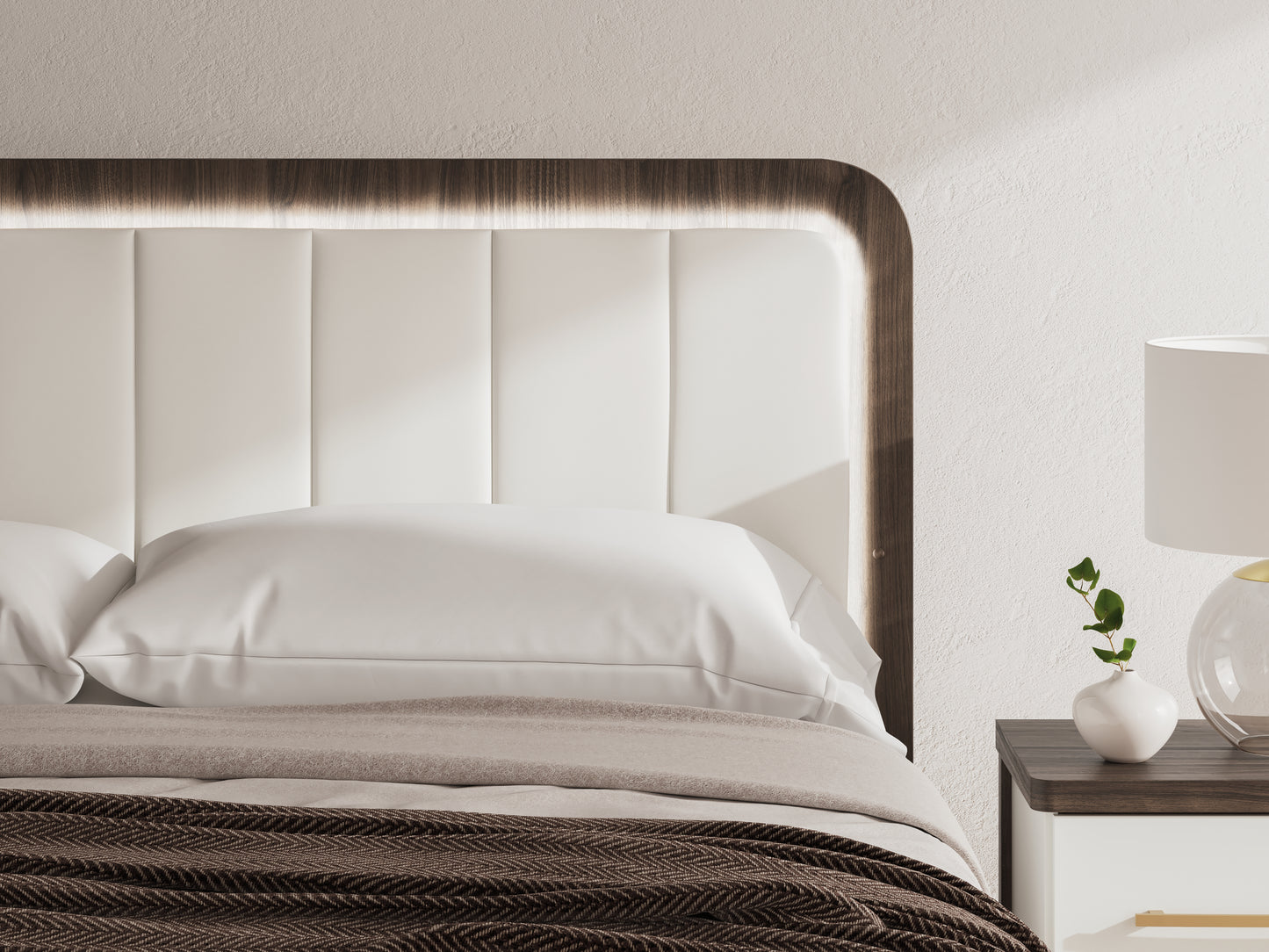 Kendanport King Upholstered Bed, Dresser and Nightstand