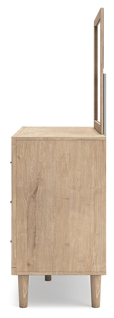 Cielden King Panel Bed, Dresser and Mirror