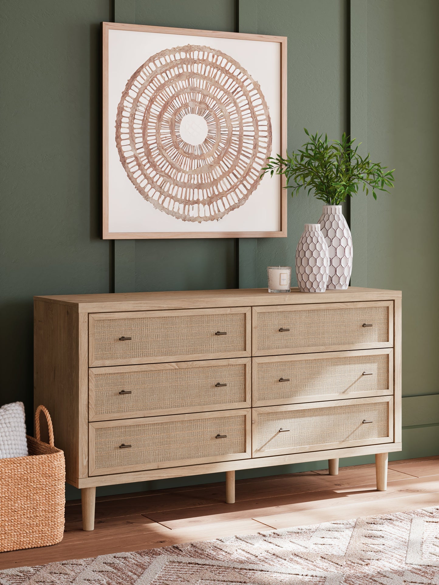 Cielden Queen Panel Bed, Dresser and Nightstand
