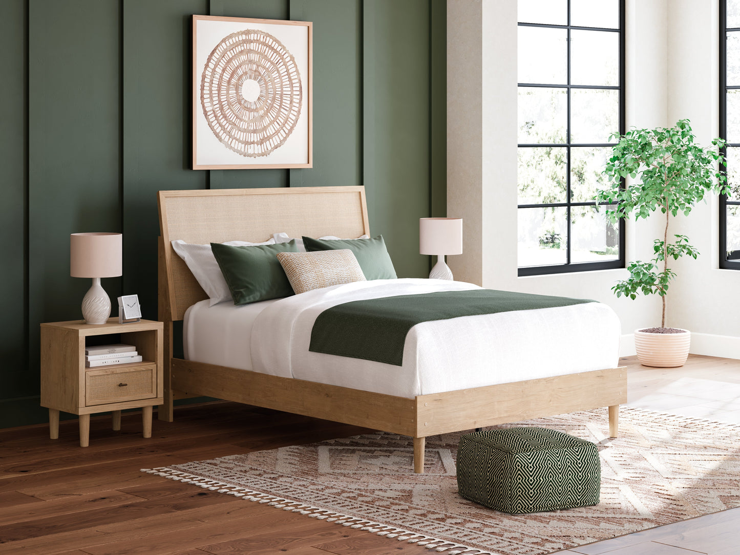 Cielden Queen Panel Bed, Dresser and Nightstand