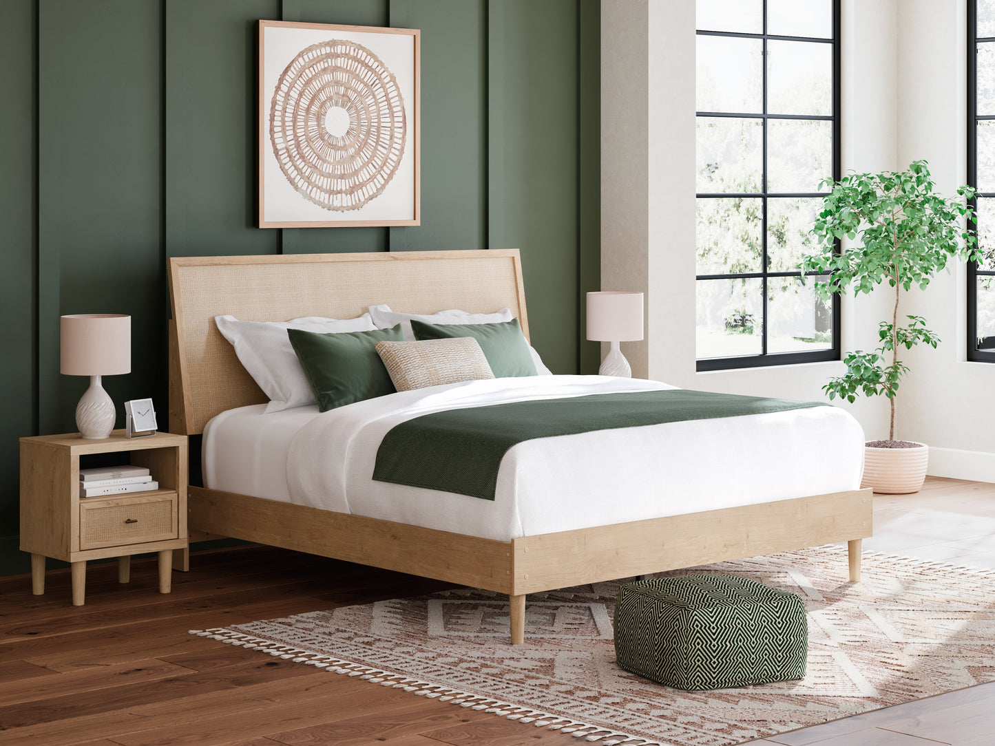 Cielden King Panel Bed, Dresser and Mirror