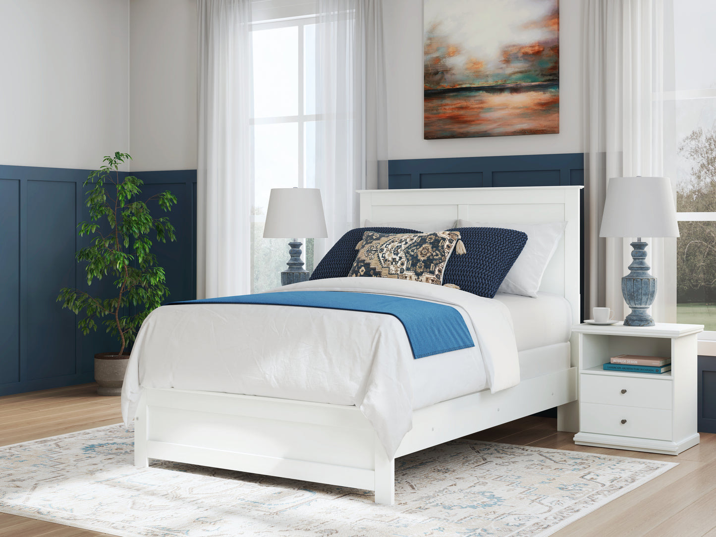 Bostwick Shoals Full Panel Bed, Dresser, Mirror, Chest, and 2 Nightstands