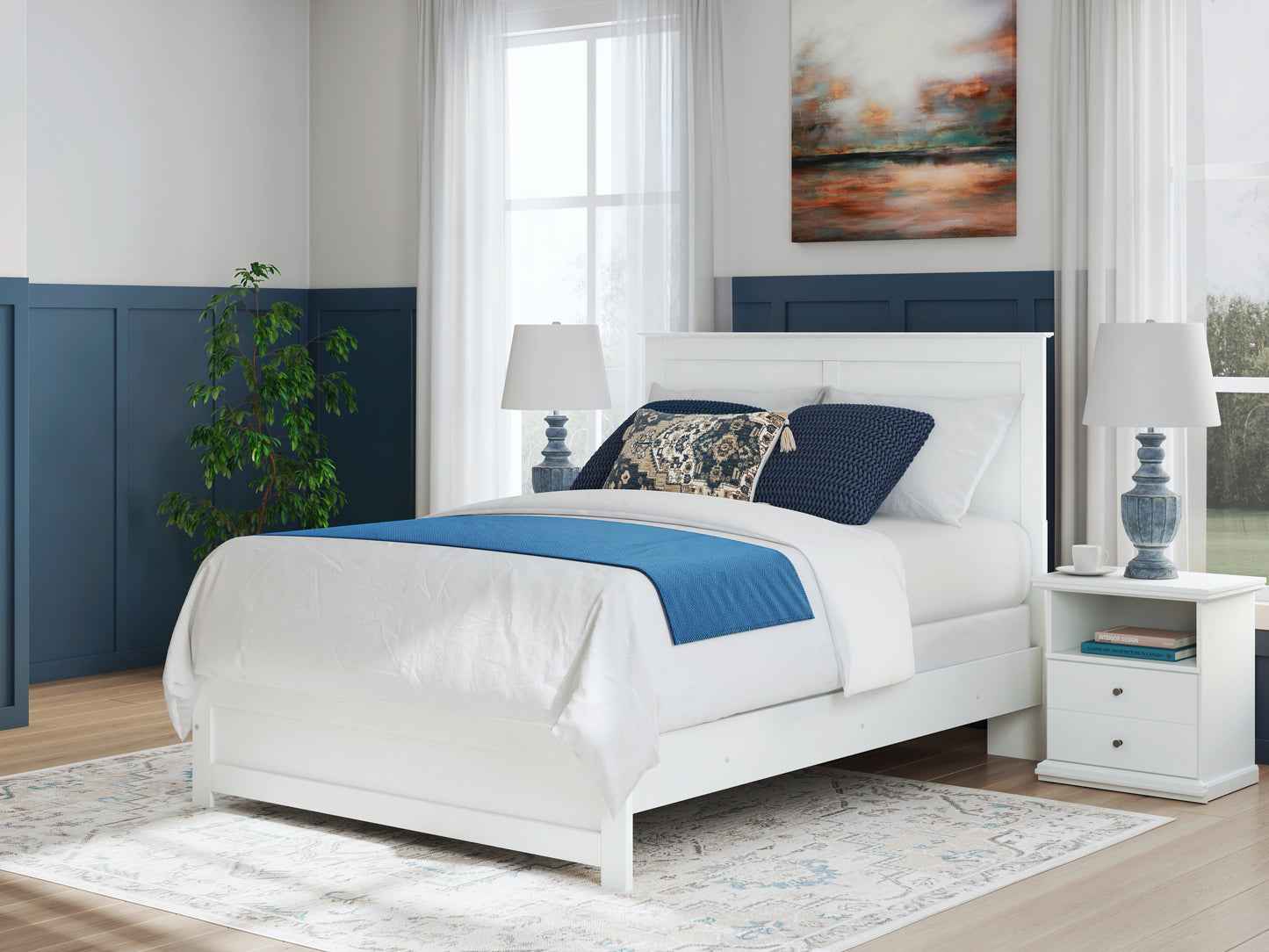 Bostwick Shoals Queen Panel Bed, Cheat and Nightstand