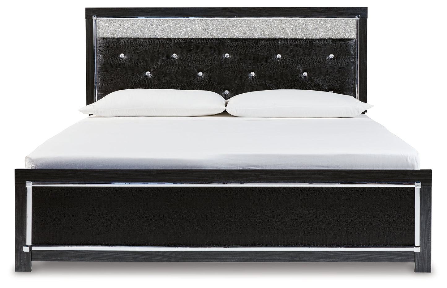 Kaydell King Upholstered Panel Bed, Dresser and Mirror